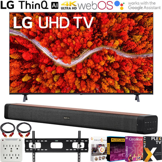 LG 55UP8000PUA 55 Inch 4K UHD Smart webOS TV (2021) with Soundbar Bundle