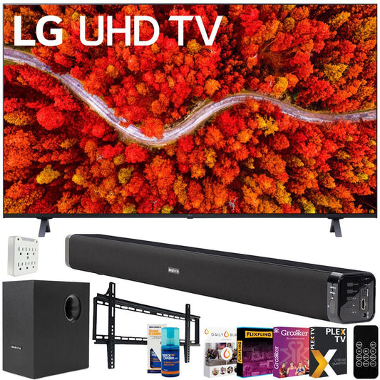 LG 55UP8000PUA 55 Inch 4K UHD Smart webOS TV 2021 with Deco Soundbar Bundle