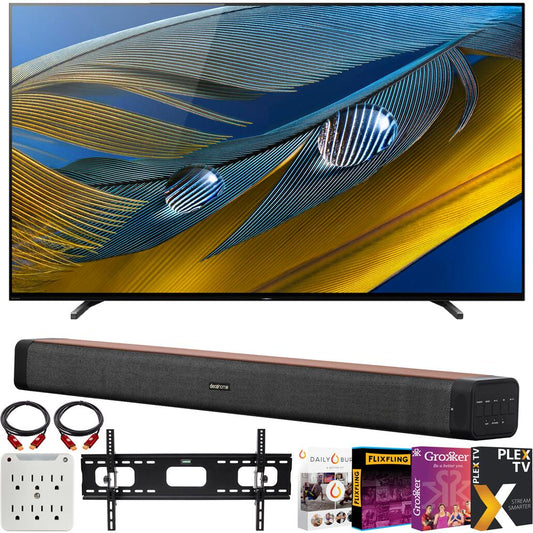 Sony XR77A80J 77" A80J 4K OLED Smart TV (2021) + Deco Soundbar Bundle