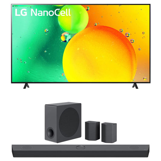 LG 55" HDR 4K UHD Smart NanoCell LED TV 2022 w/ LG S95QR High Res Audio Sound Bar