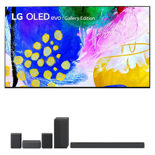 LG OLED55G2PUA 55" HDR 4K Smart OLED TV 2022 + LG S65Q Soundbar + Rear Speaker Kit
