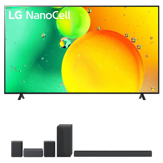 LG 50" HDR 4K UHD Smart NanoCell LED TV 2022 + LG S65Q Soundbar + Rear Speaker Kit