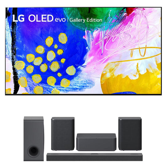 LG OLED65G2PUA 65" HDR 4K Smart OLED TV 2022 + LG S80QY Soundbar + Rear Speaker Kit