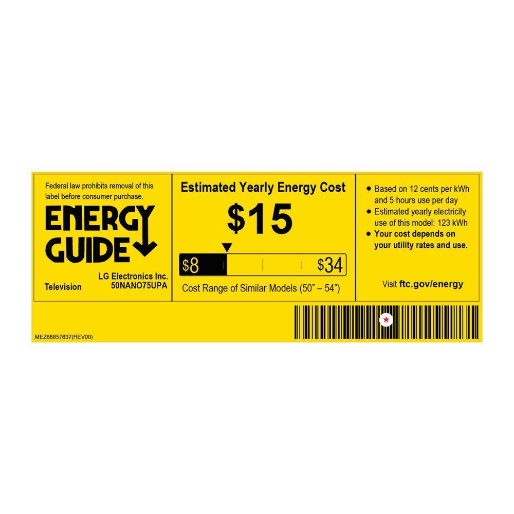 LG 50NANO75UPA 50 Inch HDR 4K UHD Smart NanoCell LED TV (2021) - Refurbished