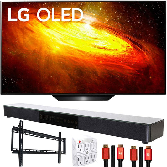 LG OLED65BXPUA 65" BX 4K OLED TV AI ThinQ (2020) with Deco Gear Soundbar Bundle