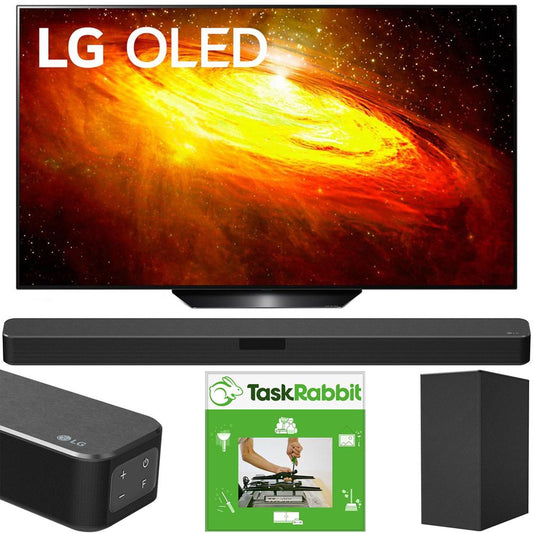 LG 55-inch BX 4K Smart OLED TV w/ AI ThinQ (2020) + LG SN5Y Sound Bar Bundle