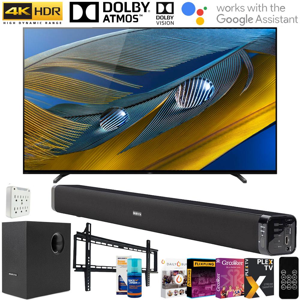 Sony XR65A80J 65" A80J 4K OLED Smart TV (2021) w/ Deco Soundbar Bundle