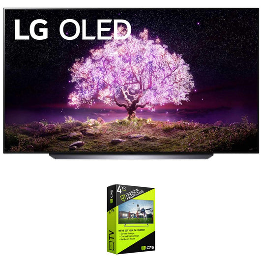 LG OLED83C1PUA 83" 4K Smart OLED TV w/AI ThinQ 2021 + Premium Warranty Bundle
