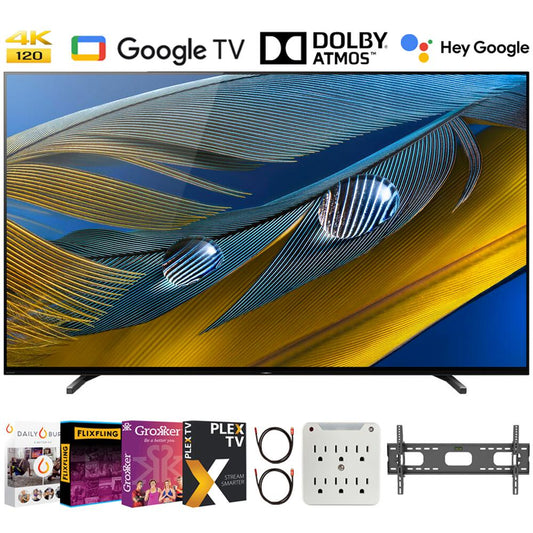 Sony 77" A80J 4K OLED Smart TV 2021 Model with Movies Streaming Pack