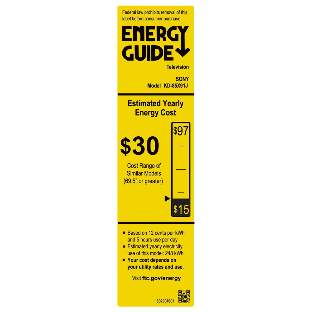 Sony X91J 85 inch HDR 4K UHD Smart LED TV 2021 with Movies Streaming Pack