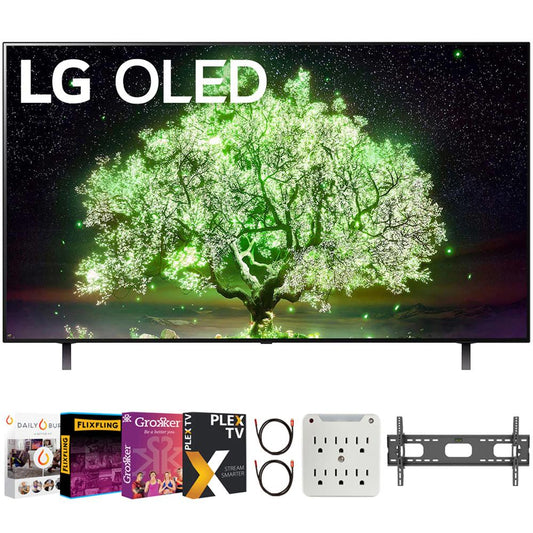 LG 65 Inch A1 Series 4K HDR Smart TV with AI ThinQ 2021 + Movies Streaming Pack