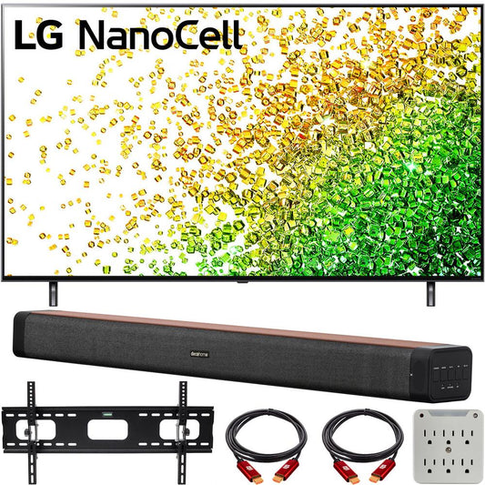 LG 50" NanoCell 80 Series LED 4K UHD Smart webOS TV with Deco Home Soundbar Bundle