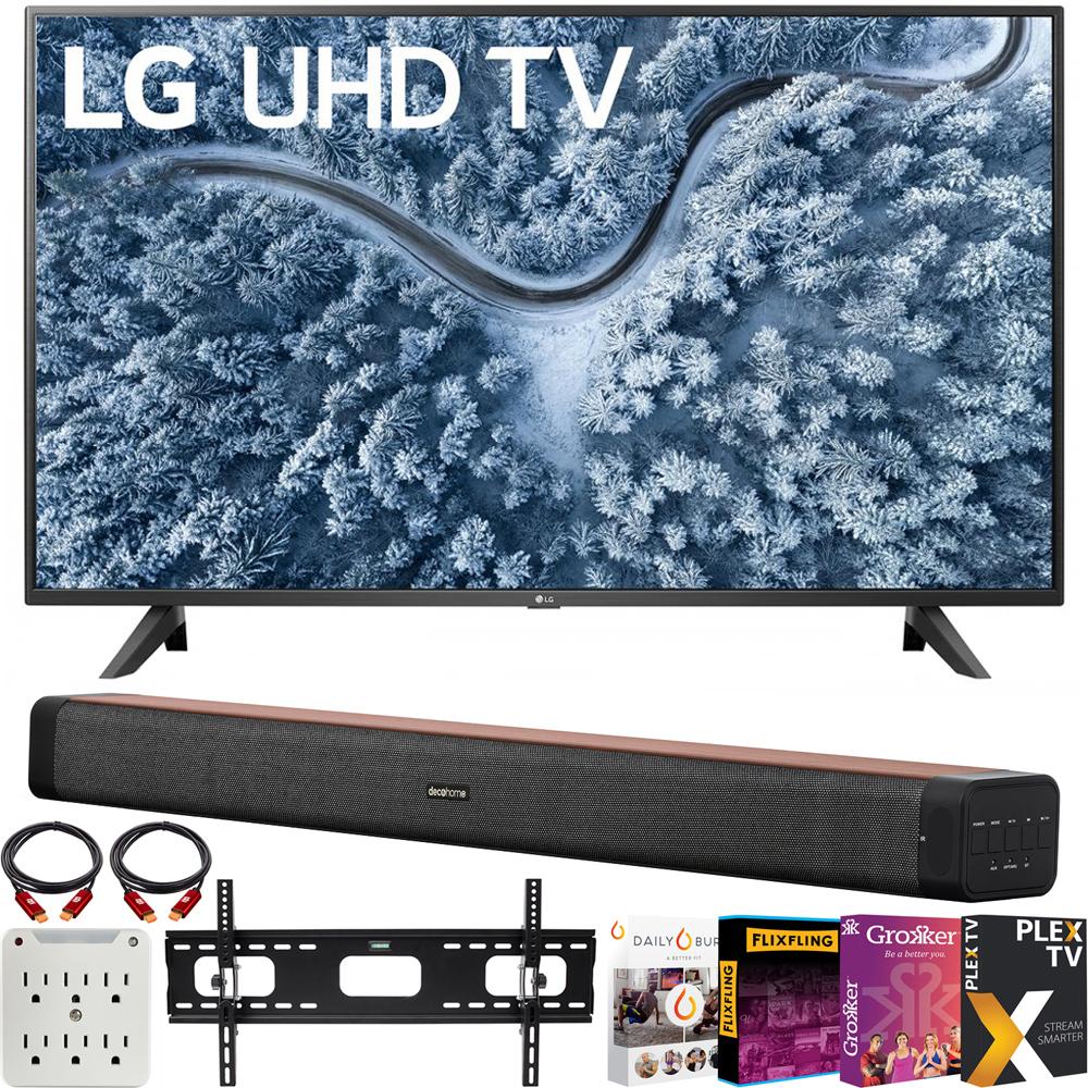LG 50 inch UP7000 Series 4K LED UHD Smart webOS TV 2021 Model + Soundbar Bundle
