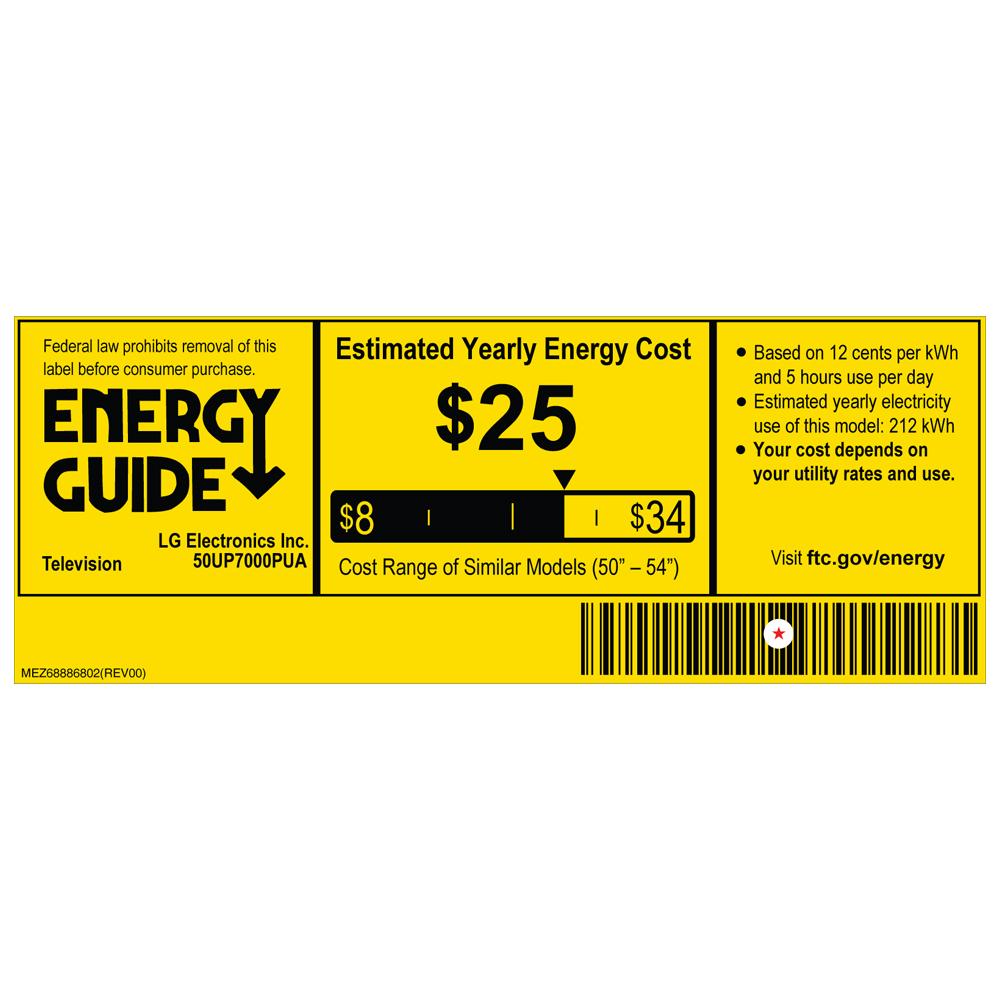 LG 50 inch UP7000 Series 4K LED UHD Smart webOS TV 2021 Model + Soundbar Bundle