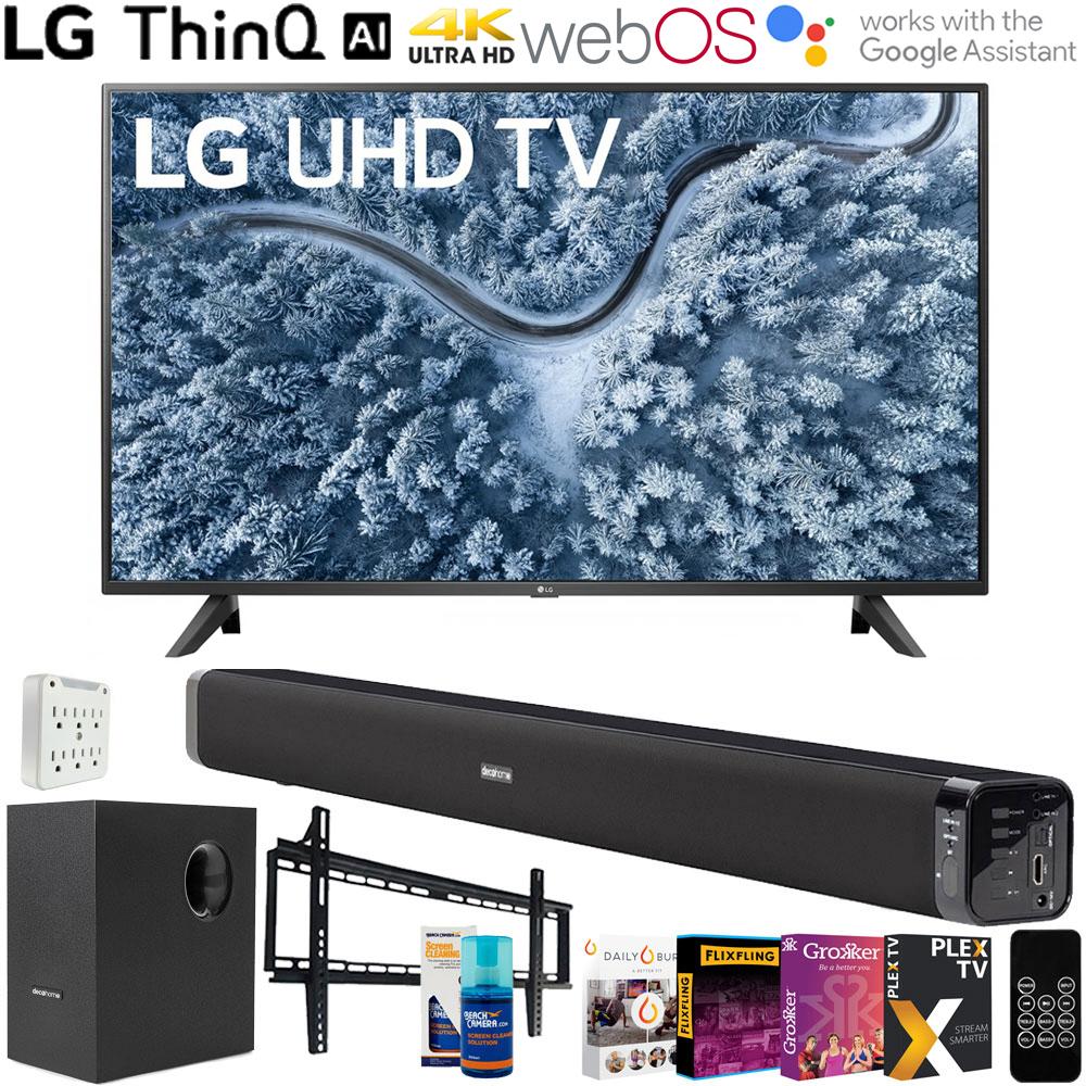 LG 43UP7000PUA 43 inch 4K Smart UHD TV (2021) with Deco Soundbar Bundle