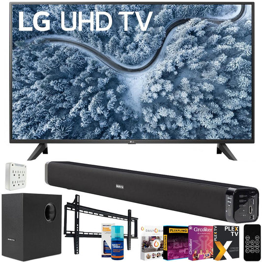 LG 50UP7000PUA 50 inch 4K LED UHD Smart webOS TV 2021 with Deco Soundbar Bundle