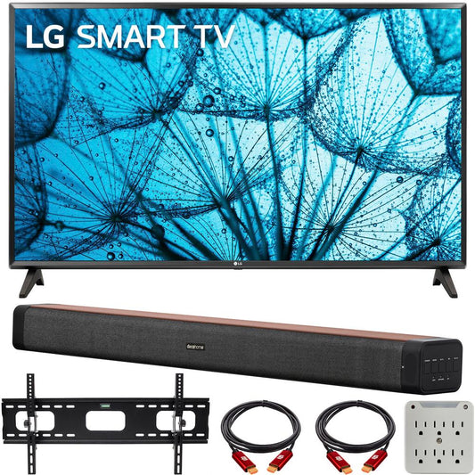 LG 32LM577BPUA 32" LED HD Smart webOS TV 2021 with Deco Home 60W Soundbar Bundle