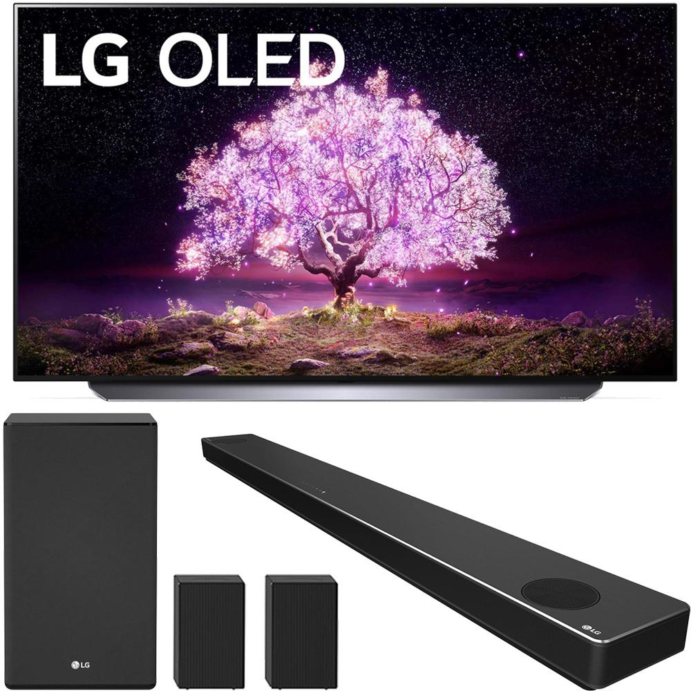 LG OLED77C1PUB 77" 4K OLED TV with AI ThinQ (2021) Bundle with SN11RG Soundbar