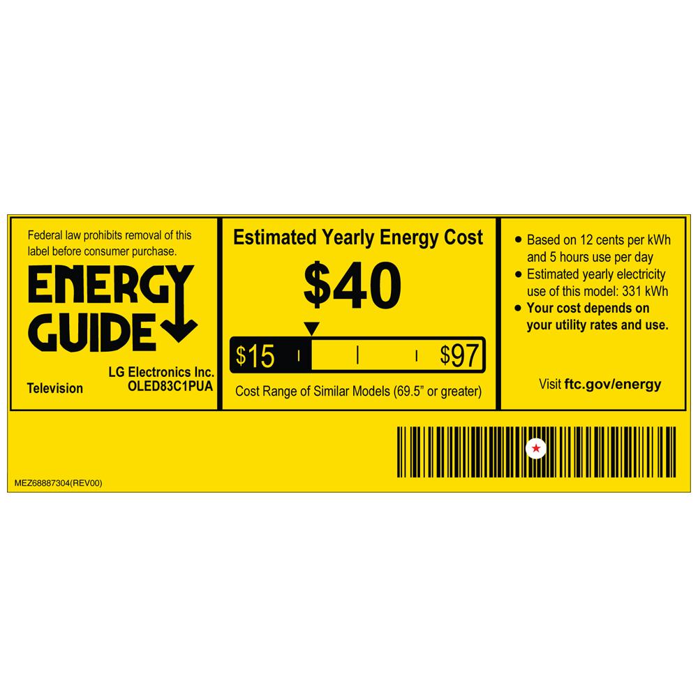 LG OLED83C1PUA 83" 4K OLED TV w/AI ThinQ (2021) Bundle with SN11RG Soundbar