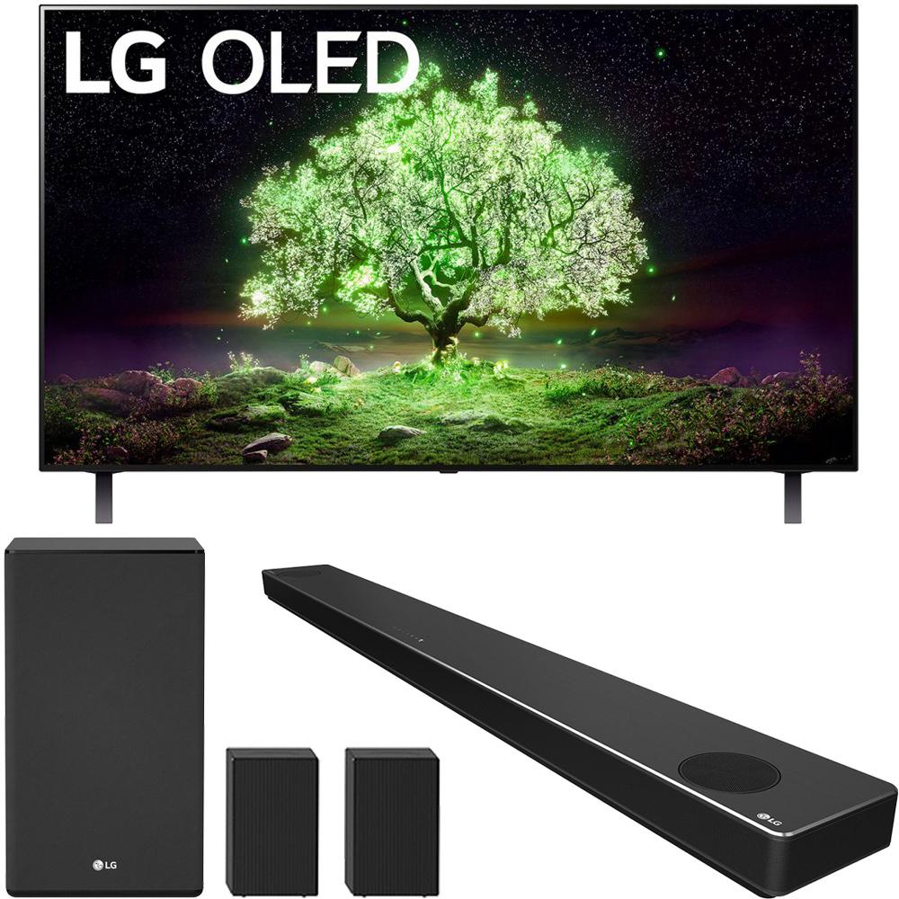 LG OLED77A1PUA 77" A1 Series 4K TV w/AI ThinQ (2021) Bundle with SN11RG Soundbar
