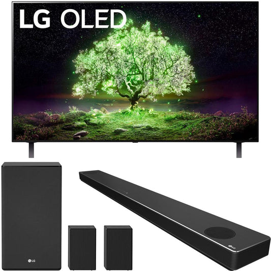 LG OLED77A1PUA 77" A1 Series 4K TV w/AI ThinQ (2021) Bundle with SN11RG Soundbar