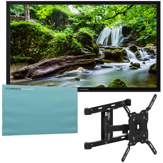 Furrion 43" Full Shade 4K UHD Outdoor 2021 TV w/Furrion Mount +Weatherproof Cover