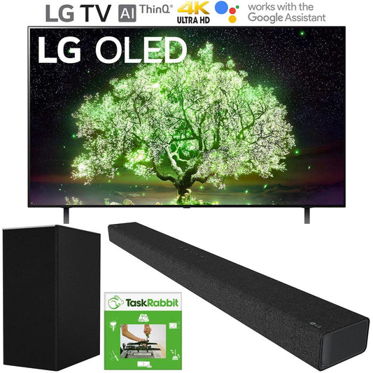 LG 65" A1 Series 4K HDR Smart TV w/ AI ThinQ 2021 + LG SP7Y Soundbar Bundle