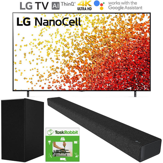 LG 55 Inch HDR 4K UHD Smart NanoCell LED TV 2021 + LG SP7Y Soundbar Bundle