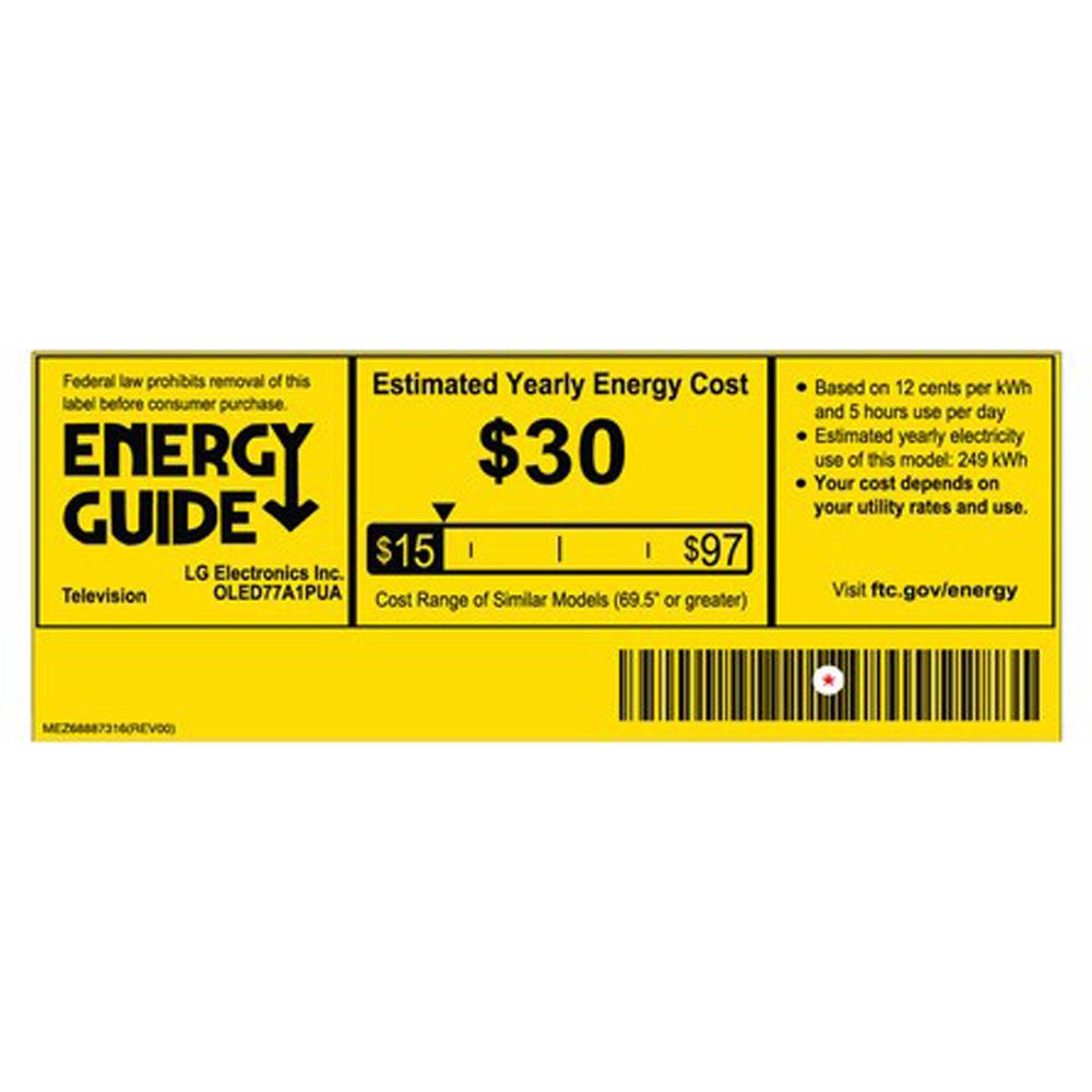 LG OLED77A1PUA 77 Inch A1 Series 4K HDR Smart TV w/AI ThinQ (2021) - Refurbished