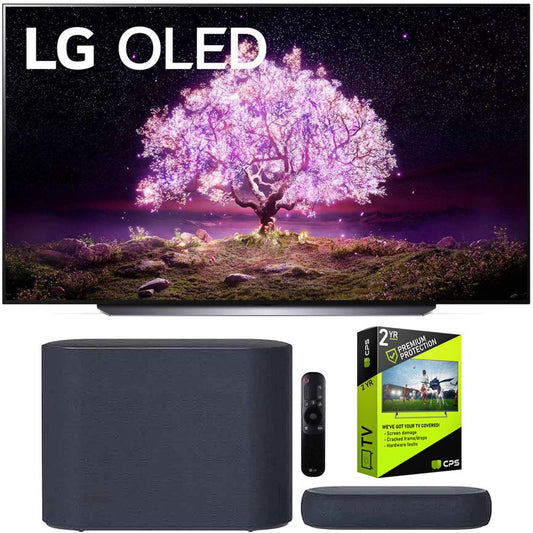 LG OLED83C1PUA 83" 4K OLED TV w/AI ThinQ (2021) Bundle with QP5 Soundbar +Warranty