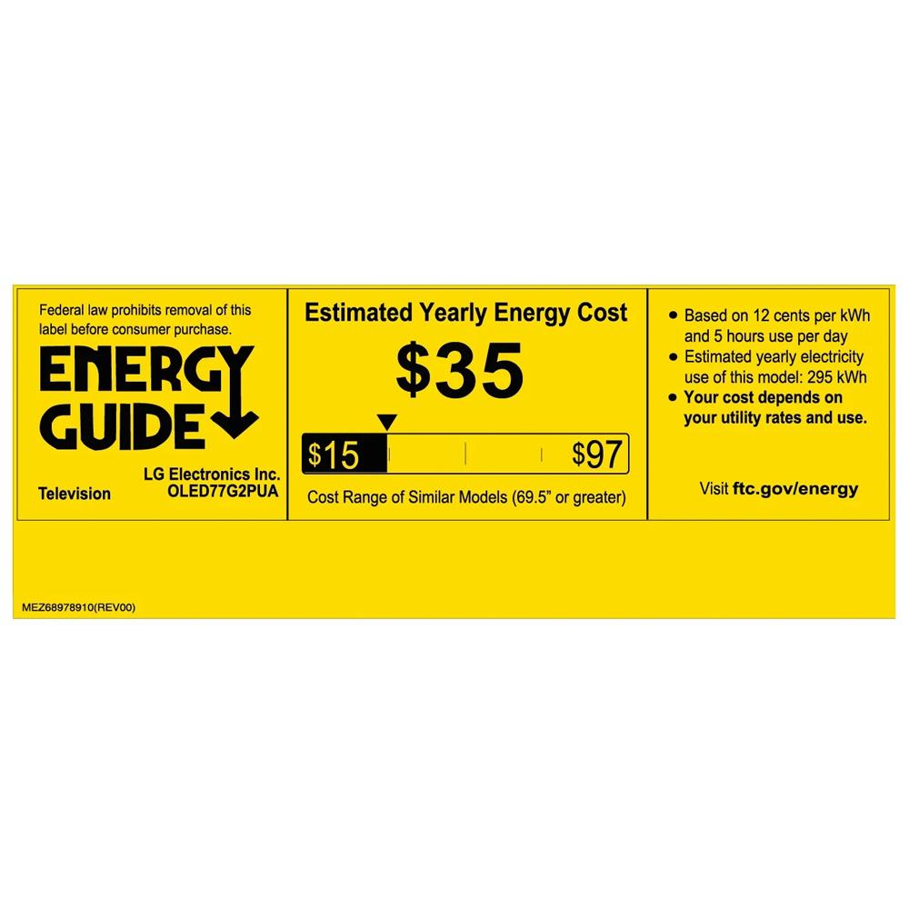 LG OLED77G2PUA 77 Inch HDR 4K Smart OLED TV (2022) w/ 4 Year Extended Warranty