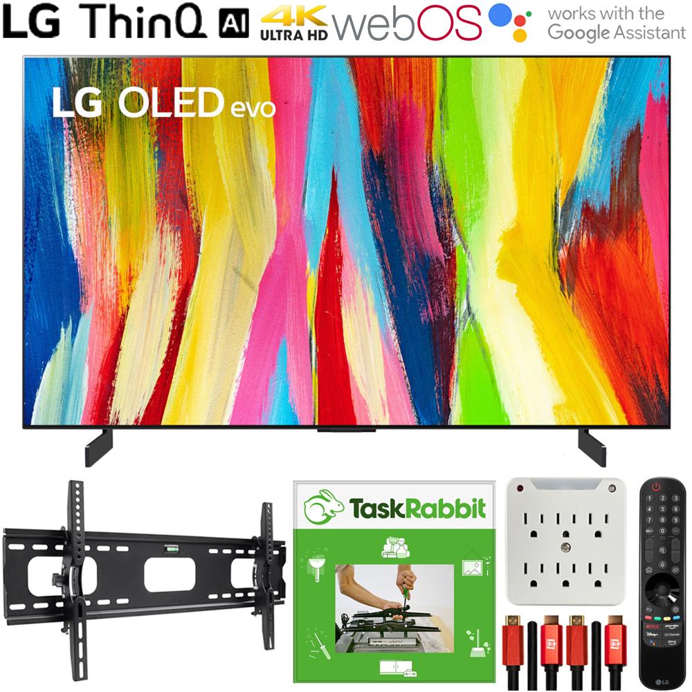 LG OLED77C2PUA 77" HDR 4K Smart OLED TV (2022) + TaskRabbit Installation Bundle