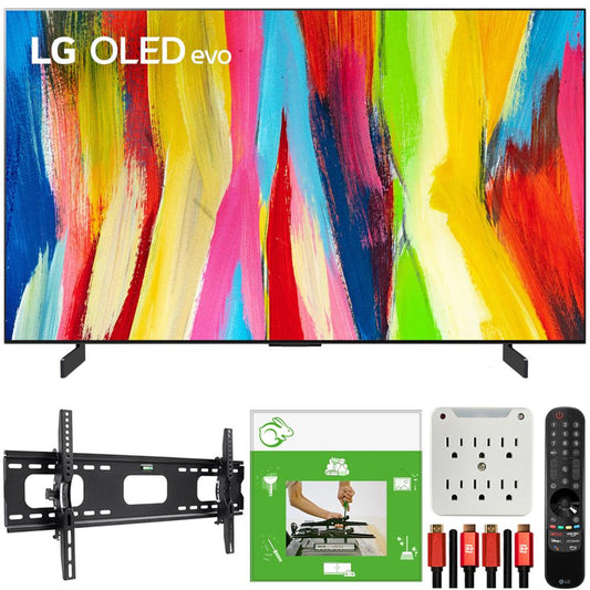LG OLED77C2PUA 77" HDR 4K Smart OLED TV (2022) + TaskRabbit Installation Bundle