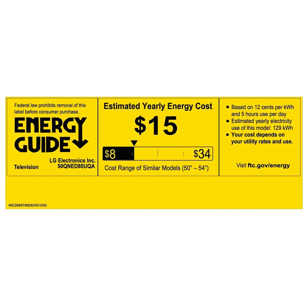 LG 50QNED80UQA 50" QNED Mini-LED Smart TV 2022 + TaskRabbit Installation Bundle