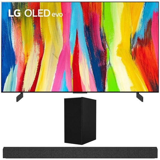 LG OLED65C2PUA 65" HDR 4K Smart OLED TV 2022 w/ LG SP7Y High Res Audio Sound Bar