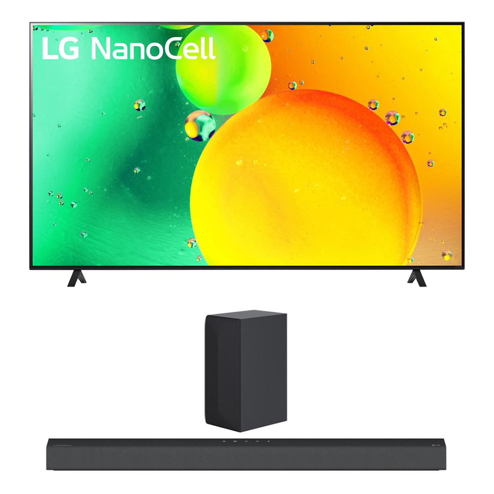 LG 50" HDR 4K UHD Smart NanoCell LED TV 2022 w/ LG S65Q High Res Audio Sound Bar