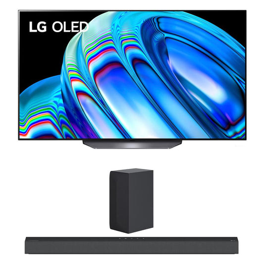LG OLED77B2PUA 77" HDR 4K Smart OLED TV 2022 w/ LG S65Q High Res Audio Sound Bar