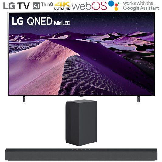 LG 55" HDR 4K Smart QNED Mini-LED TV 2022 w/ LG S65Q High Res Audio Sound Bar