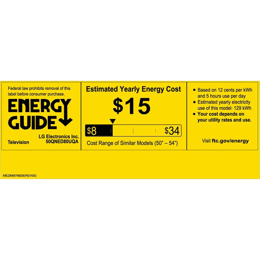 LG 50QNED80UQA 50 Inch QNED Mini-LED Smart TV (2022) - Refurbished