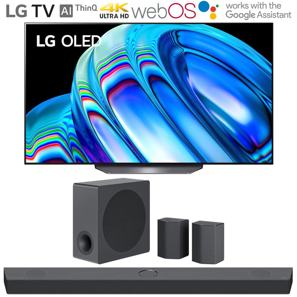 LG OLED77B2PUA 77" HDR 4K Smart OLED TV 2022 w/ LG S95QR High Res Audio Sound Bar