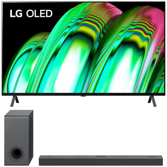 LG 65 Inch A2 Series 4K HDR Smart TV With AI ThinQ 2022 + LG High Res Sound Bar