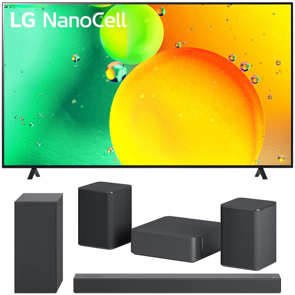 LG 43 Inch HDR 4K UHD Smart NanoCell LED TV 2022 with Sound Bar and Rear Speaker