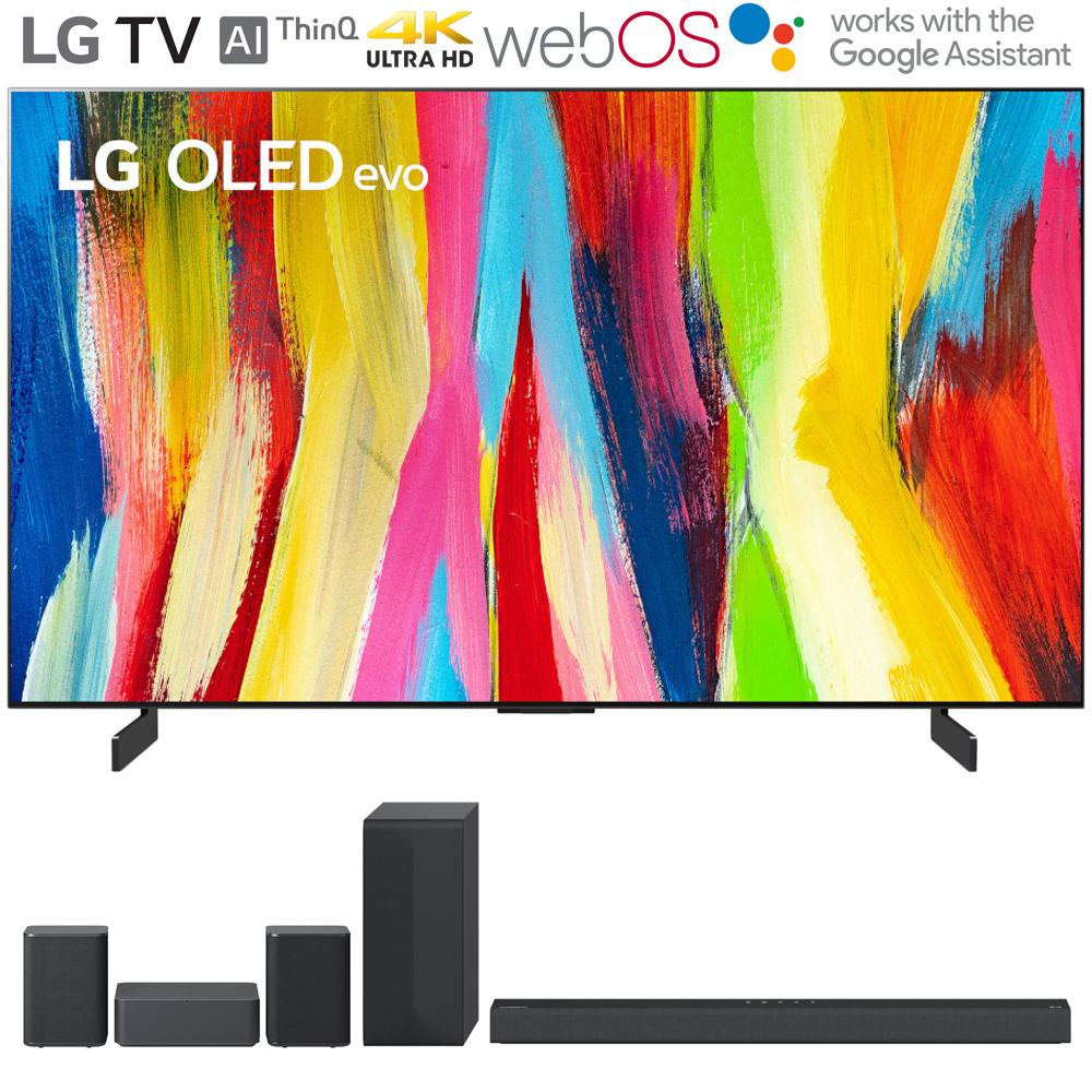 LG OLED83C2PUA 83" HDR 4K Smart OLED TV 2022 + LG S65Q Soundbar + Rear Speaker Kit