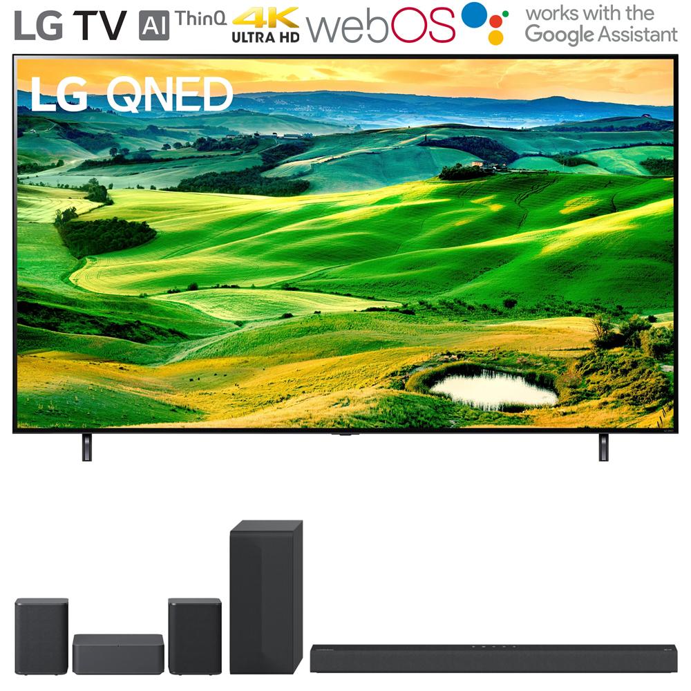 LG 50QNED80UQA 50" QNED Mini-LED Smart TV 2022 + LG S65Q Soundbar + Rear Speaker Ki