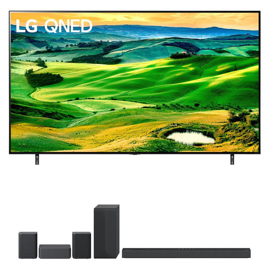 LG 50QNED80UQA 50" QNED Mini-LED Smart TV 2022 + LG S65Q Soundbar + Rear Speaker Ki