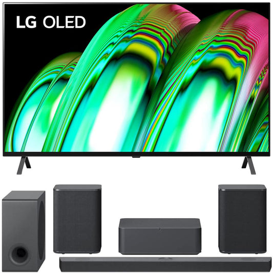 LG 65 Inch A2 Series 4K Smart TV With AI ThinQ 2022 + Sound Bar and Rear Speaker
