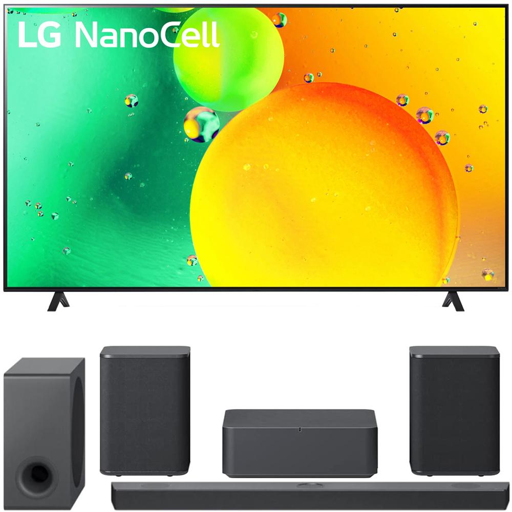 LG 43 Inch HDR 4K UHD Smart NanoCell LED TV 2022 + LG Sound Bar and Rear Speaker