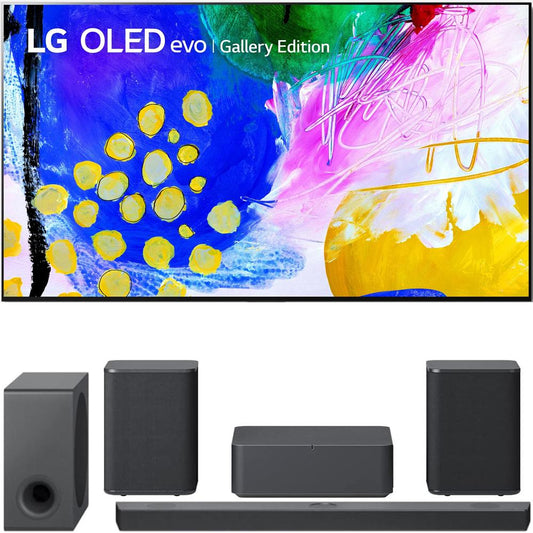 LG 65 Inch HDR 4K Smart OLED TV 2022 with LG Sound Bar and Rear Speaker