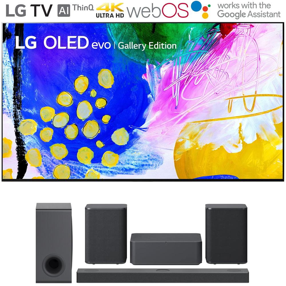 LG OLED77G2PUA 77" HDR 4K Smart OLED TV 2022 + LG S80QY Soundbar + Rear Speaker Kit