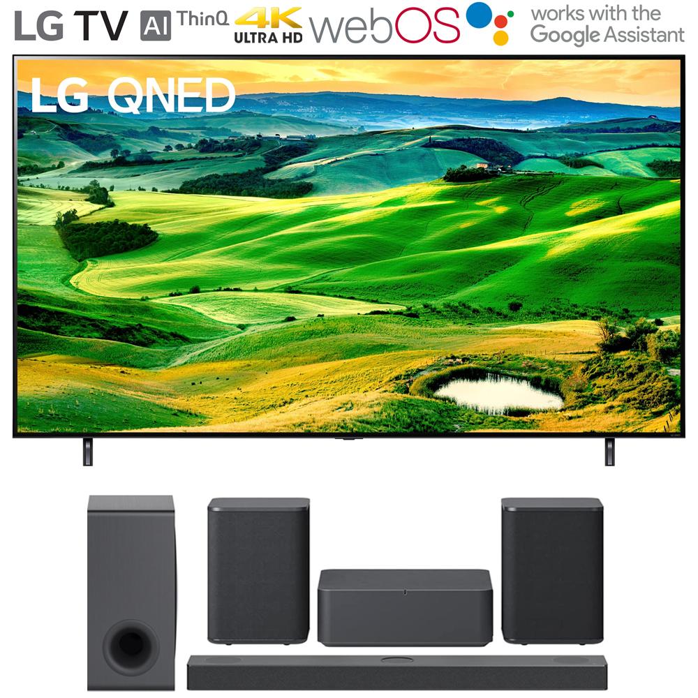 LG 50QNED80UQA 50" QNED Mini-LED Smart TV 2022 +LG S80QY Soundbar +Rear Speaker Kit